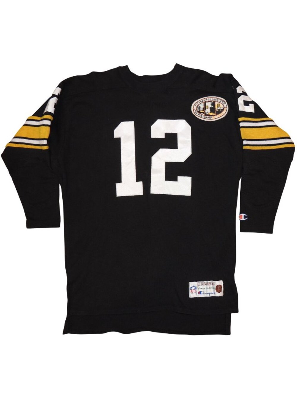 RARE Vintage 90s Terry Bradshaw Steelers Jersey Sweater Champion Throwback Large
